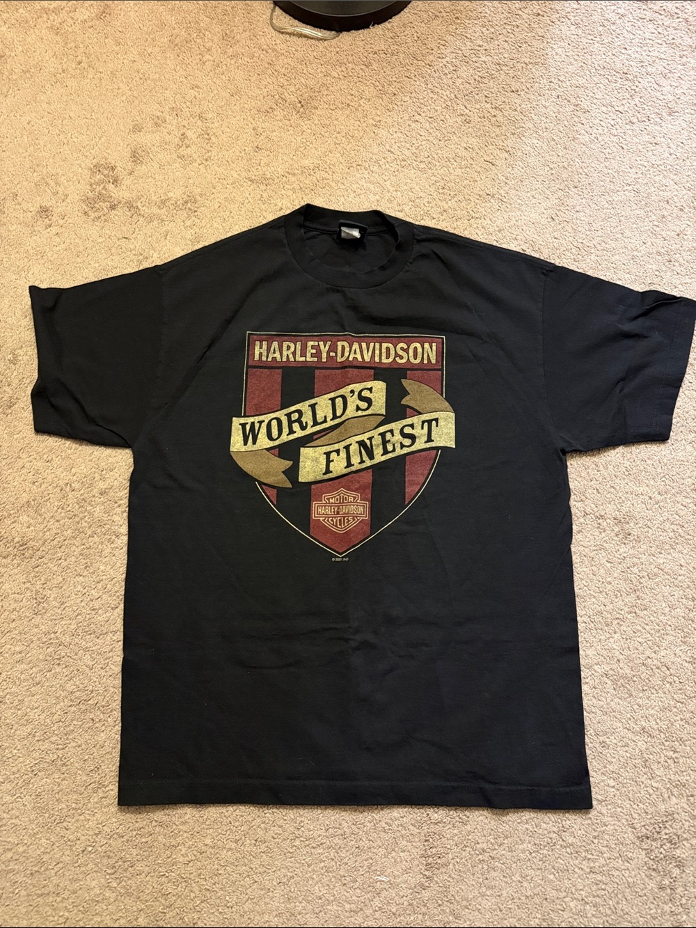 Harley-Davidson Black Graphic "World's Finest" Shield Tee